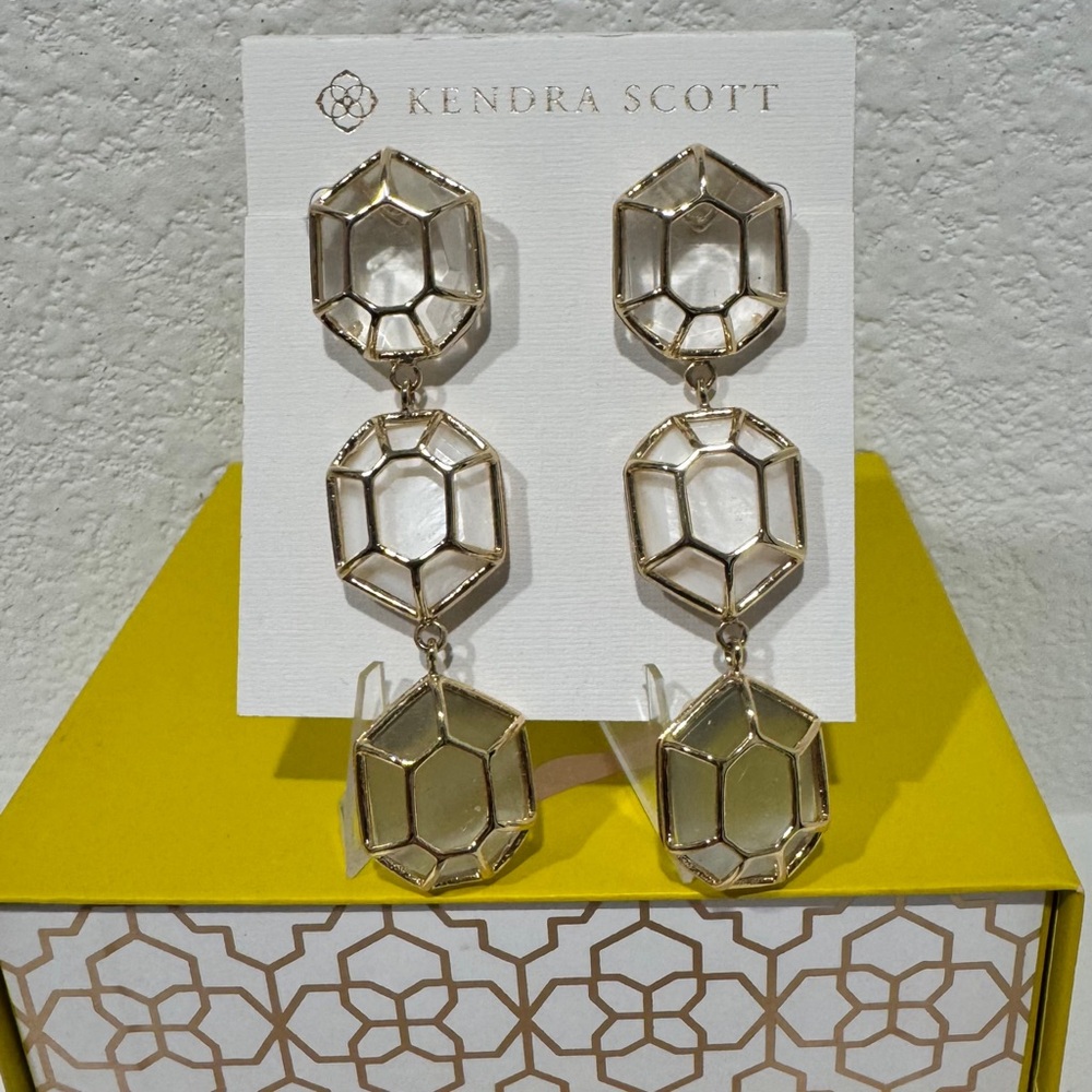 RETIRED Maxine Triple-Drop Earrings by Kendra Scott.